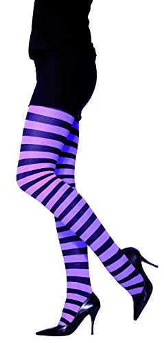 Smiffy'S 22081 Pantimedias, Púrpura / Negro, M A L - Edad 8-12 Años