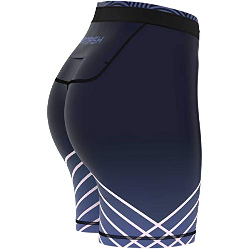SMMASH Classy Deportivo Pantalones Cortos para Mujer, Mallas Running Mujer, Gimnasio, Crossfit, Gym, Outdoor, Material Transpirable y Antibacteriano, (S)