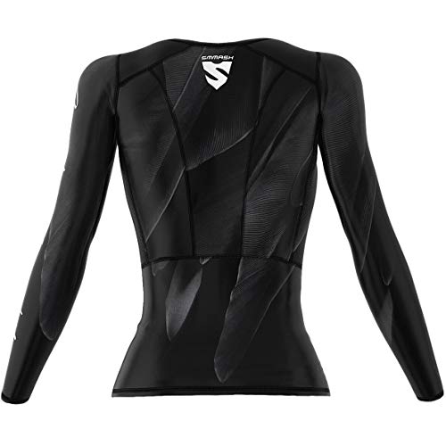 SMMASH Herme Womens Long Sleeve Compression Tops, Breathable and Light, Functional Thermal Shirt for Crossfit, Fitness, Yoga, Gym, Running, Sport Long Sleeved, Antibacterial Material… (S)