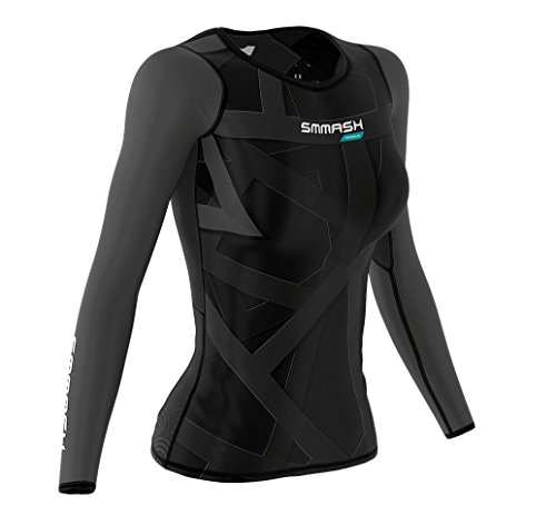 SMMASH Vitrage Womens Long Sleeve Compression Tops, Breathable and Light, Functional Thermal Shirt for Crossfit, Fitness, Yoga, Gym, Running, Sport Long Sleeved, Antibacterial Material…