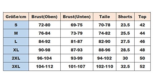 Socluer Bañador de Dos Piezas para Mujer Tankini Top Estampado de Rayas con Trajes de baño