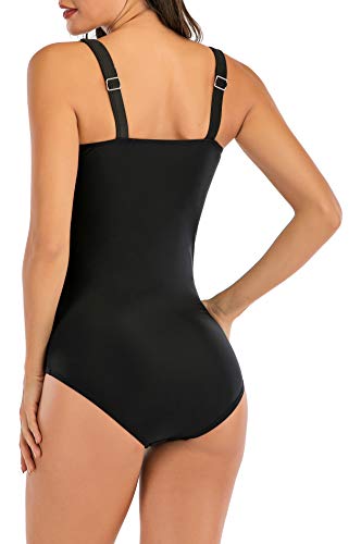 Socluer Traje de baño Elegante Adelgazante Una Pieza Push up para Mujer