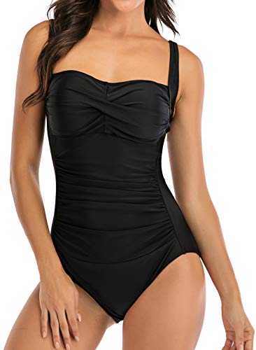 Socluer Traje de baño Elegante Adelgazante Una Pieza Push up para Mujer