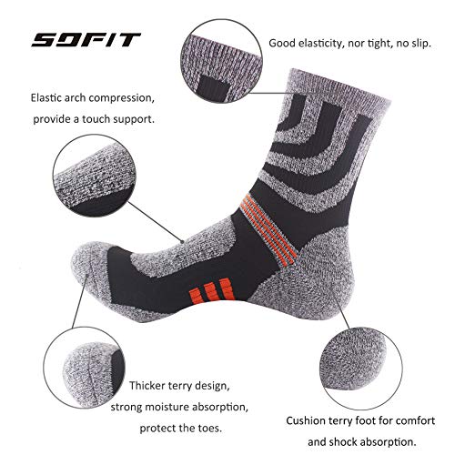 SOFIT Calcetines para Hombre y Mujeres (3 Pares) Suaves y Cómodos, Transpirables, Desodorante Antibacterial Duradero, Calcetines de Fútbol, Calcetines Deportivos y De Oficina, Crew Calcetines 39-44