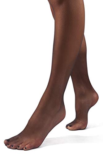 sofsy Encaje a la altura del Muslo con sostenedor de Nylon Pantyhose y medias de silicona Top 15 Den Black 2 - Small