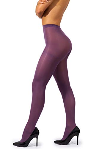 sofsy Medias opaco para mujer Microfibra 40 Den [Hechos en Italia] Lavanda Morado Lavender Purple 2 - Small