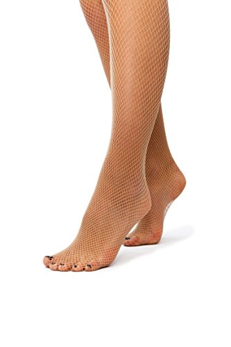 sofsy Pantimedia de Red de Redecilla de Pesca de Rejilla Tight High Cintura Medias de Red de Nylon Natural 3/4 - Medium/Large