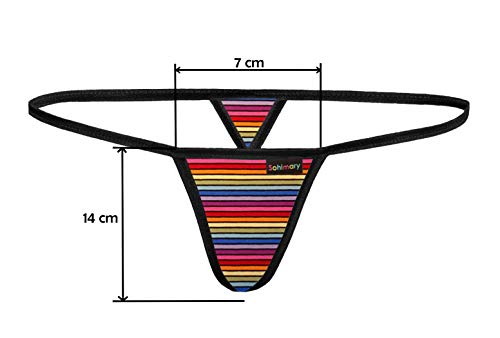 Sohimary 206 Mini Conjunto de Bikini Tanga String XS S M L 34 36 38 40 Multicolor