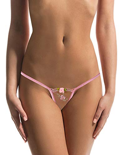 Sohimary 428 Mini Tanga String Encaje Mujer XS S M L 34 36 38 40 Rosa