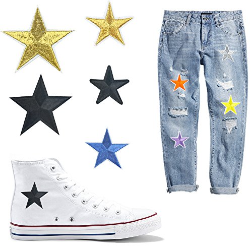 Soleebee Mezcla Applique Parches Bordado A Mano Termoadhesivos Planchado o Cosido Para Decoración De Ropa/Bolsa/Sombrero (Paquete de 30)