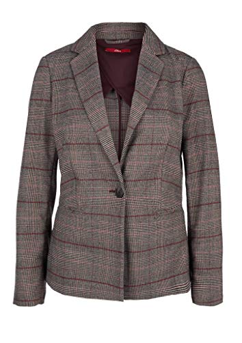 s.Oliver 14.909.54.3732 Chaqueta de Traje, Violeta (Bordeaux Check 49n3), 36 para Mujer