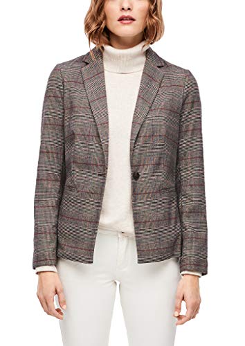 s.Oliver 14.909.54.3732 Chaqueta de Traje, Violeta (Bordeaux Check 49n3), 36 para Mujer
