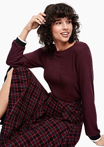 s.Oliver 14.911.31.6012 Camisa Manga Larga, Color Burdeos, 44 (Talla del Fabricante: 42) para Mujer