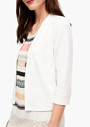 s.Oliver Blazer Casual, 0210 Crema, 42 para Mujer
