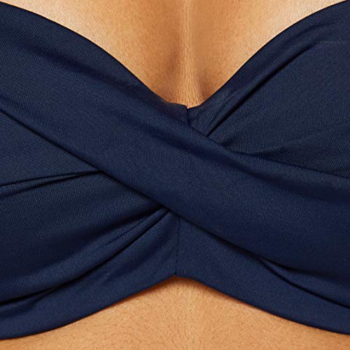 s.Oliver Bügel-Bandeau-Top JPF-27 Tops de Bikini, Azul Marino (Marine 24), 38B para Mujer