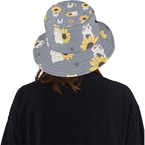 Sombrero al Aire Libre para Mujeres Mascotas hambrientas de hámsteres de Felpa Verano Unisex Pesca Sun Top Sombreros de Cubo para Adolescentes Mujeres Gorra de Pescador Deporte al Aire Libre