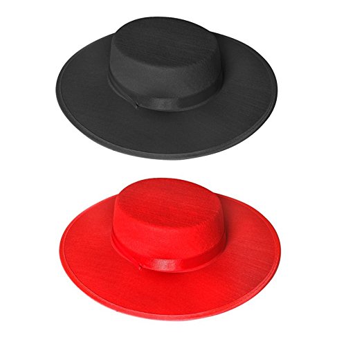 Sombrero Cordobés Rojo Adulto Fieltro (1 UD)