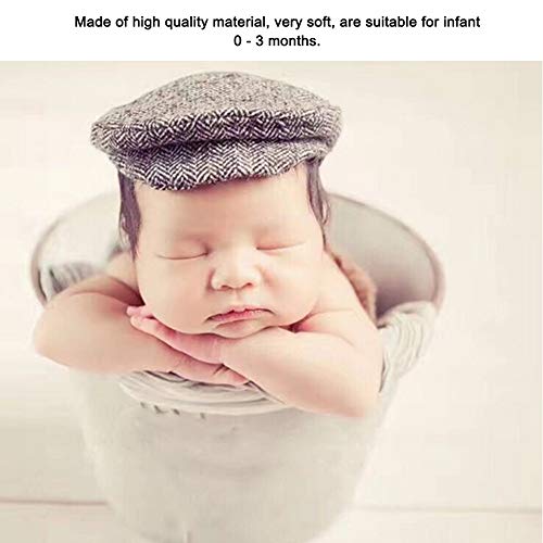 Sombrero de accesorios de fotografía para bebés, Bebé suave Suave Raya Niños frescos Sombrero Accesorios de fotografía Foto de recién nacido Cap foto Accesorios