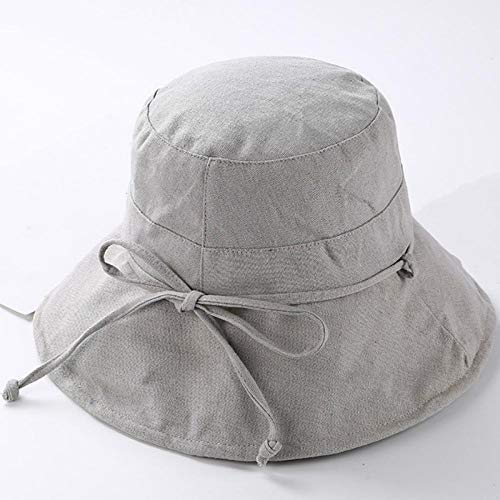 Sombrero De Copa Beach Bow Sombreros para Mujer Sombrero Mujer Señora Sombrero De Cubo Sombrero Mujer Sol Gorra Gris