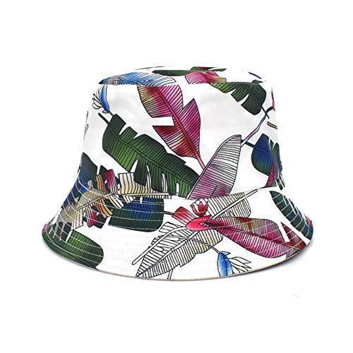Sombrero De Copa Sombreros De Cubo Reversibles Panamá Mujeres Sombrero De Panamá Floral Gorra De Pescador Sombreros De Playa para El Sol-3_56-60Cm