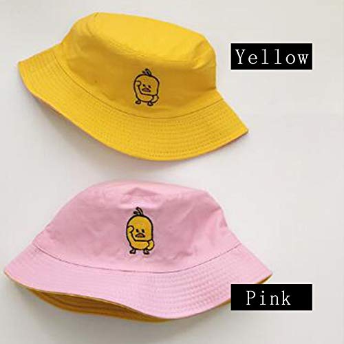 Sombrero de Cubo de Verano para Hombres, Mujeres, Moda de algodón, Reversible, niños, niñas,   Sombrero para el Sol, Sombrero de Pescador de Playa -Daisy White Pink