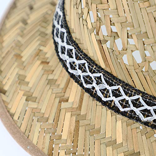 Sombrero de Paja (con protección Solar) Damas y Caballeros | Sombrero con Aspecto Trilby para el Sol | Sombrero de Paja para el Verano en la Playa o para Las Vacaciones | Diferentes tamaños