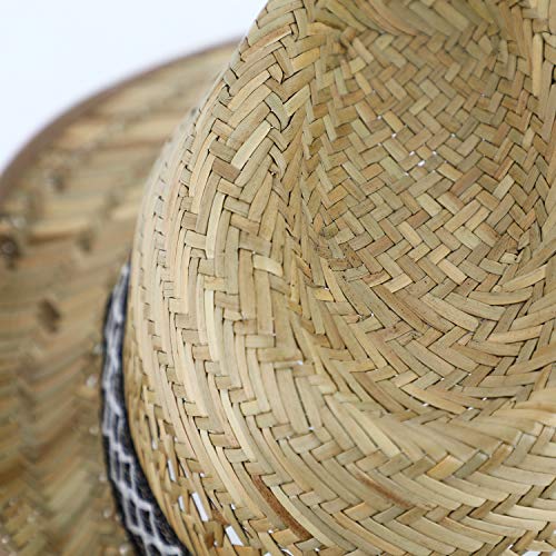 Sombrero de Paja (con protección Solar) Damas y Caballeros | Sombrero con Aspecto Trilby para el Sol | Sombrero de Paja para el Verano en la Playa o para Las Vacaciones | Diferentes tamaños