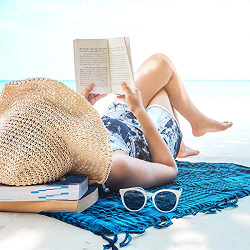 Sombrero de Paja de las Mujeres, Playa de Verano Sombrero de Sol Plegable Gorra de sol de ala ancha Señora Trenzado para viajes Decoración Vacaciones, Suave Transpirable (Beige)