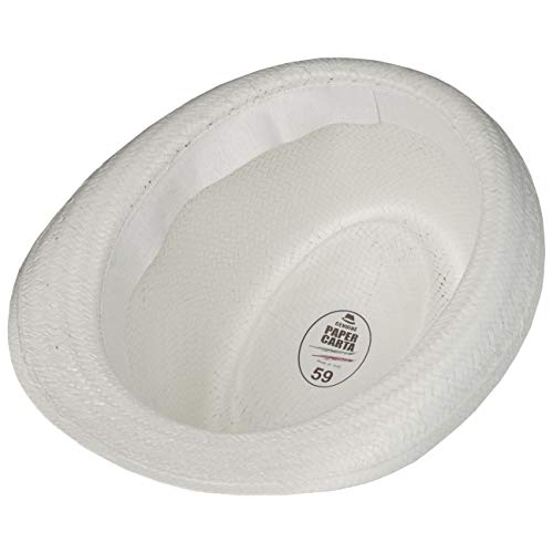Sombrero de Paja Málaga Trilby sombreros de pajasombreros de verano (59 cm - blanco )