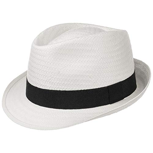 Sombrero de Paja Málaga Trilby sombreros de pajasombreros de verano (59 cm - blanco )