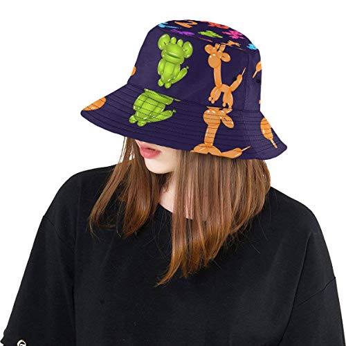 Sombrero de Pesca para niños Globo Insectos y Mascotas Verano Unisex Pesca Sun Top Bucket Sombreros para Adolescentes Mujeres Gorra de Pescador Deporte al Aire Libre XL Sombrero de enfriamiento