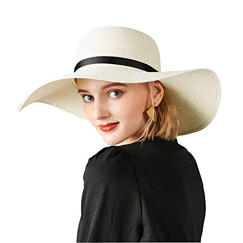 Sombrero Paja Mujer Pamela de Paja Sombreros Mujer Verano Sombrero ala Ancha Mujer Sombrero de Playa Plegable