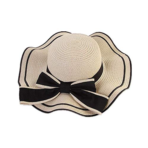 Sombrero para el Sol de Verano Mujeres Sombreros de Paja Sombrilla Gorra de Panamá Moda Arco Sombrero de Playa Gorras de Viaje Plegables Protección Solar UV
