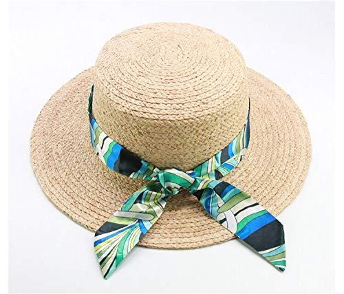 Sombrero para El Sol Sombreros De Rafia De Cinta A Rayas De Colores para Mujeres Sombrero De Playa De Boda Gorras De Calle Sombrero De Protección Solar De Paja Fina Fina 02