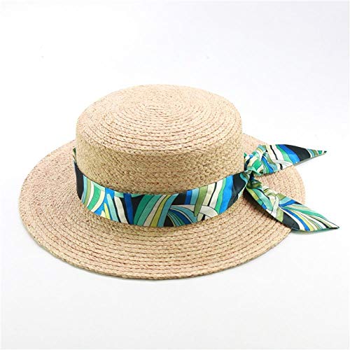 Sombrero para El Sol Sombreros De Rafia De Cinta A Rayas De Colores para Mujeres Sombrero De Playa De Boda Gorras De Calle Sombrero De Protección Solar De Paja Fina Fina 02