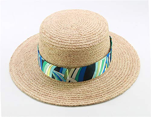 Sombrero para El Sol Sombreros De Rafia De Cinta A Rayas De Colores para Mujeres Sombrero De Playa De Boda Gorras De Calle Sombrero De Protección Solar De Paja Fina Fina 02