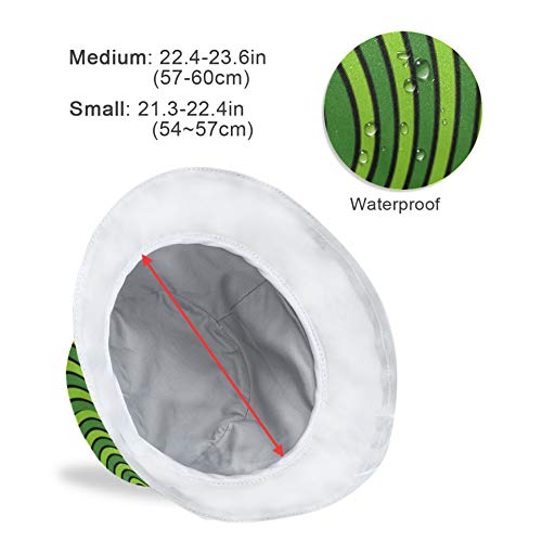 Sombreros de mujer Vigas abstractas Rayos radiales de impresión verde Sombreros para mujer Sombreros de cubo estampados unisex elegantes y ligeros para mujeres disponibles en todas las estaciones