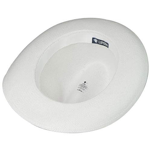 Sombreroshop Bogar- Sombrero de paja Palermo, 100% paja de papel, L/58-59, blanco