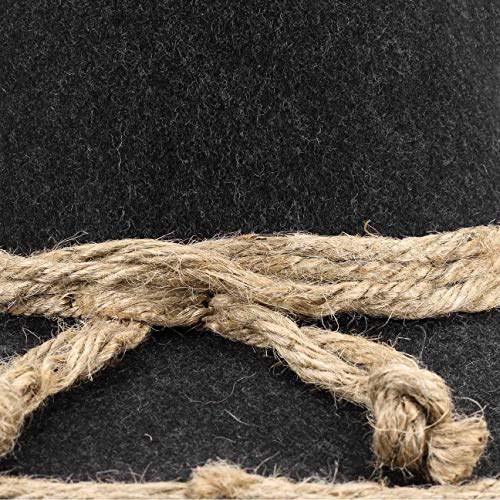 Sombreroshop Sombrero Tradicional Tiroles con Cuerda de los Alpes folclórico (55 cm - Antracita)