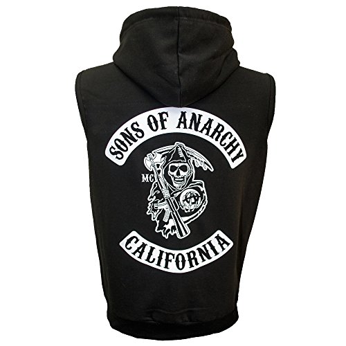 Sons Of Anarchy  – Sudadera con capucha sin mangas - Jax Teller Opie Samcro negro Talla única
