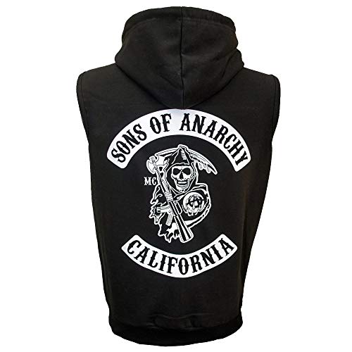 Sons Of Anarchy  – Sudadera con capucha sin mangas - Jax Teller Opie Samcro negro Talla única