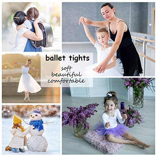 Soudittur Medias de Ballet Danza Para Niñas y Mujer 90 DEN en Negro 2 Pares