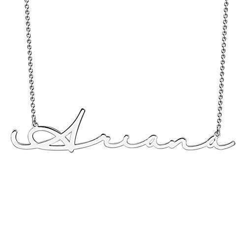 SOUFEEL Collar Plata Colgante con Nombre Estilo Árabe Personalizados Regalo para Novia Familia Aniversario o Cumpleaño Cadena Más Extención