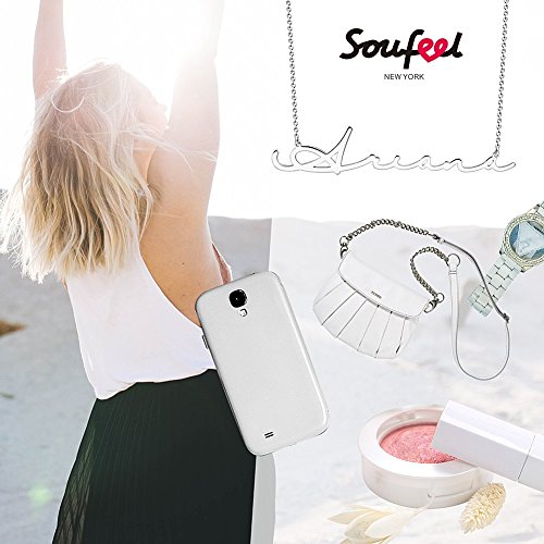SOUFEEL Collar Plata Colgante con Nombre Estilo Árabe Personalizados Regalo para Novia Familia Aniversario o Cumpleaño Cadena Más Extención