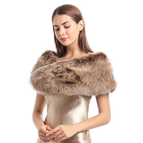 Soul Young para bufandas De piel de zorro falso de Mujeres de invierno(120cm,Mapache) Soul Young para bufandas De piel de zorro falso de Mujeres de invierno(120cm,Mapache)