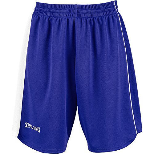 Spalding 4her II Shorts De Equipaciones, Mujer, Azul Royal/Blanco, XXXS