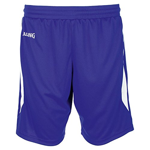 Spalding 4Her III Shorts Pantalón Corto de Entrenamiento de Baloncesto, Mujer, Azul Royal/Blanco, S