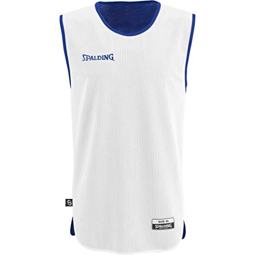 Spalding Doubleface Kids Set, Conjunto reversible camiseta y pantalones de baloncesto para Unisex-Niños, Azul/Blanco (Royal/White), S(36)
