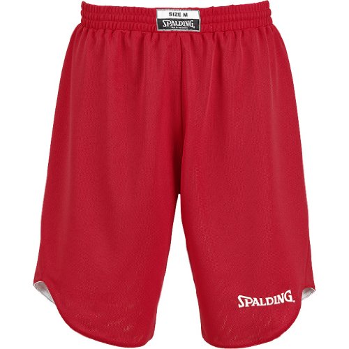 Spalding Doubleface Kids Set, Conjunto reversible camiseta y pantalones de baloncesto para Unisex-Niños, Rojo/Blanco (Red/White), XS(152)