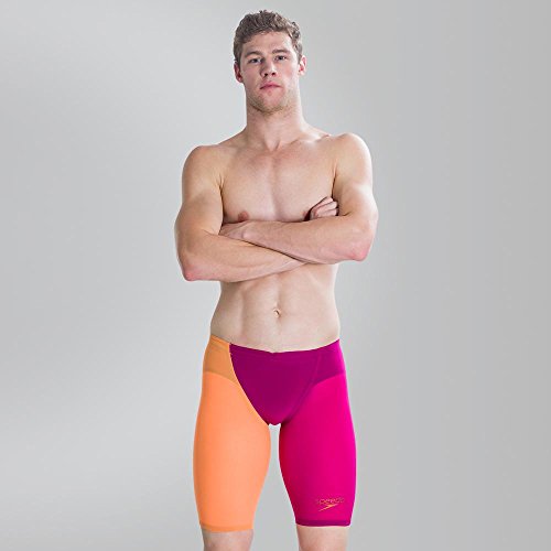 Speedo 8-09145C294 Bañador de Competición, Hombre, Rojo (Magenta/Fluo Orange), 30
